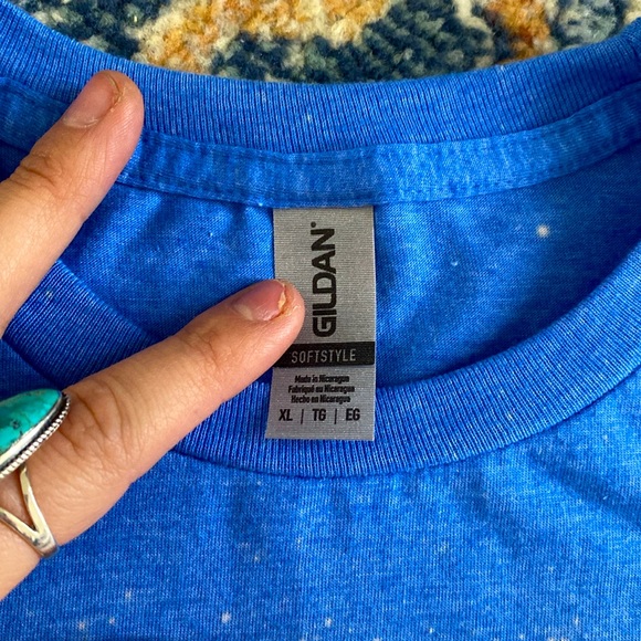 Bleach washed light blue “Baseball Mama” T-Shirt size XL. - Picture 2 of 3